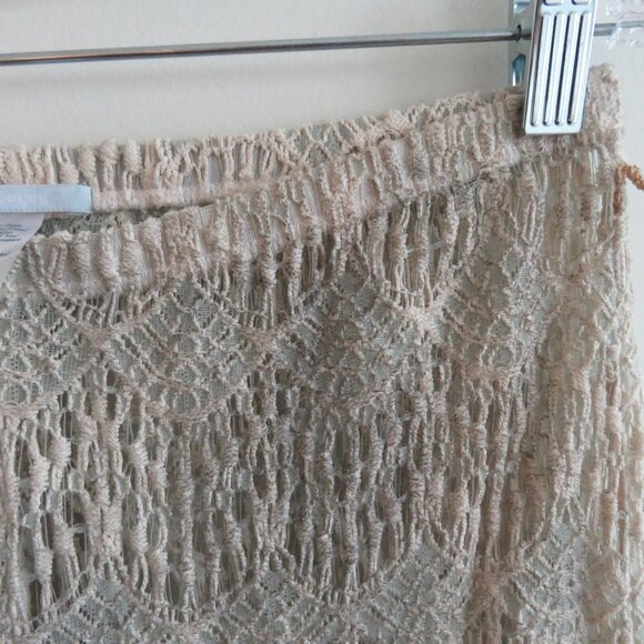 EBERJEY Free Spirit Margaux Crochet Ombre Ombre Cover Up Boho Flare Pant Sz S/M - Picture 6 of 14